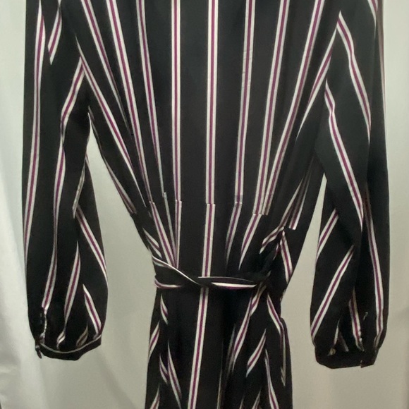 Who What Wear Ruffle Wrap Dress Black/White/Maroon size XXL Dressy - Picture 5 of 8